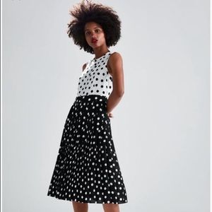 Zara Black & White Polka Dot Dress